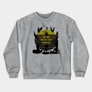 Kitesurfers Be Up With The Boards Retro Style Crewneck Sweatshirt